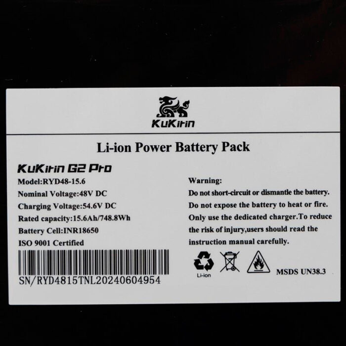 Batería Kukirin G2 pro Versión 2024 [Kugoo] - Imagen 5