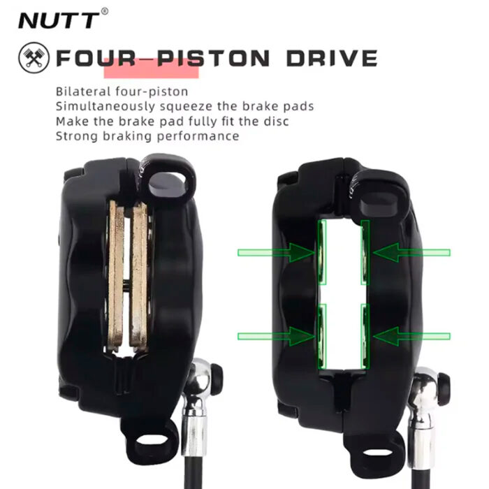 Freno NUTT hidráulico 4 Pistones [IZQ+DER] - Imagen 3