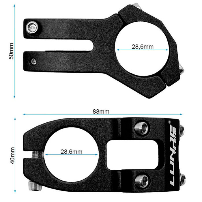 Potencia para manillares de 31,8mm negro - Imagen 3
