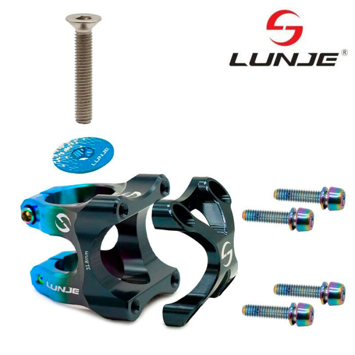 Potencia para manillares de 31,8mm negro-azul - Imagen 3