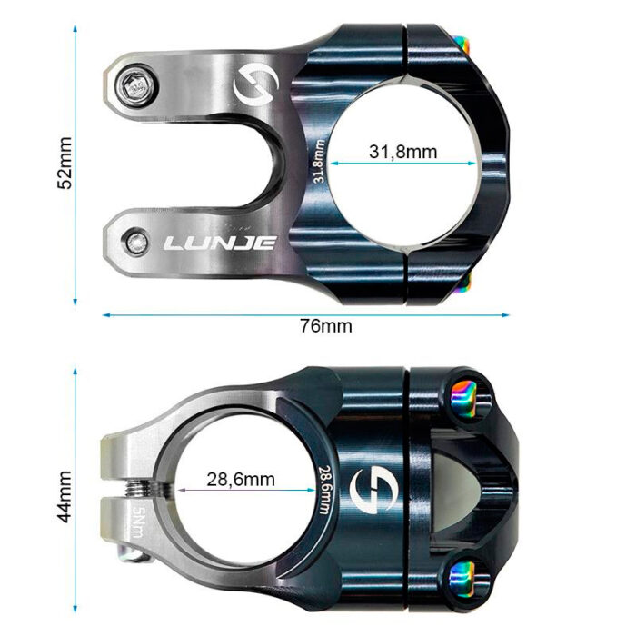 Potencia para manillares de 31,8mm negro-gris - Imagen 3