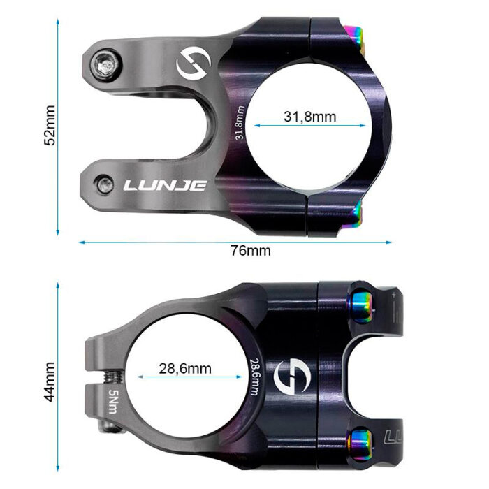 Potencia para manillares de 31,8mm negro-gris mod 2 - Imagen 3