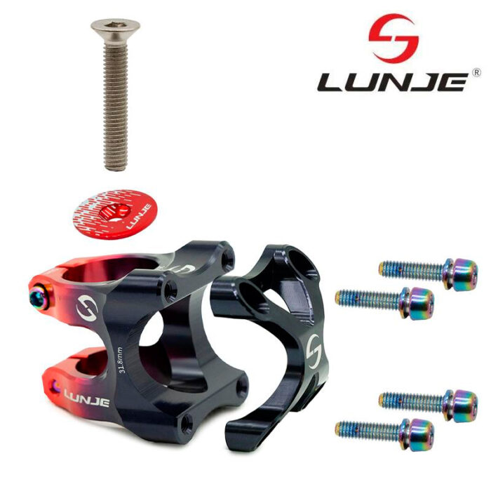 Potencia para manillares de 31,8mm negro-rojo - Imagen 2