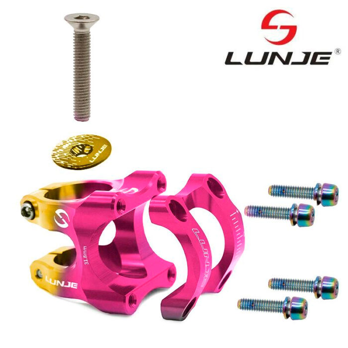 Potencia para manillares de 31,8mm rosa-amarillo - Imagen 2