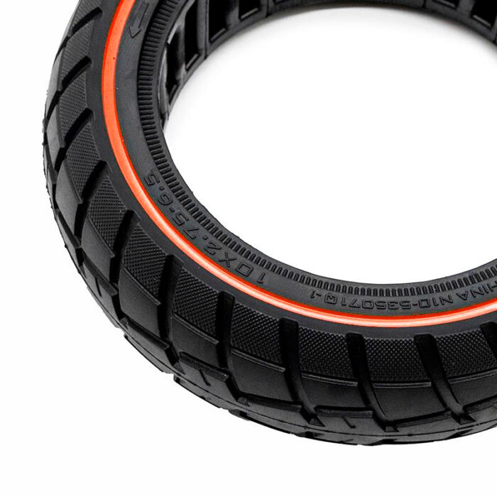 Rueda maciza ultraligera offroad 10x2,75-6,5/B55 - linea roja - Imagen 2