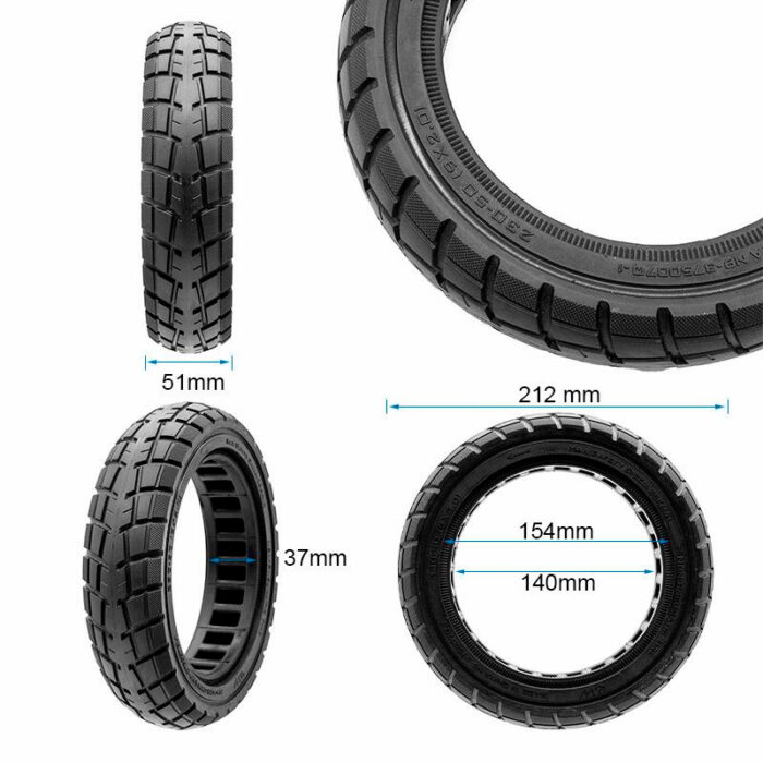 Rueda maciza ultraligera offroad 230x50 / 9x2-6,1/B34 - linea negra - Imagen 3