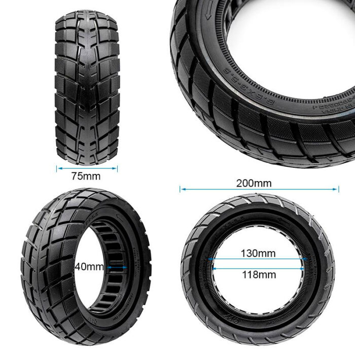 Rueda maciza ultraligera offroad 8,5x3 - linea negra - Imagen 3